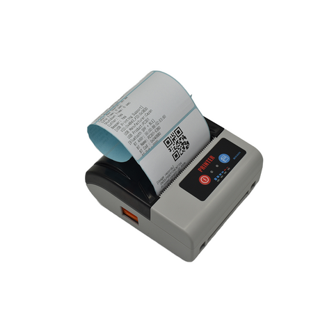 80mm Mini-Bondrucker mit automatischem Cutter, tragbarer Thermobilddrucker mit Gürtelclip, kompatibel mit Etikettenpapier