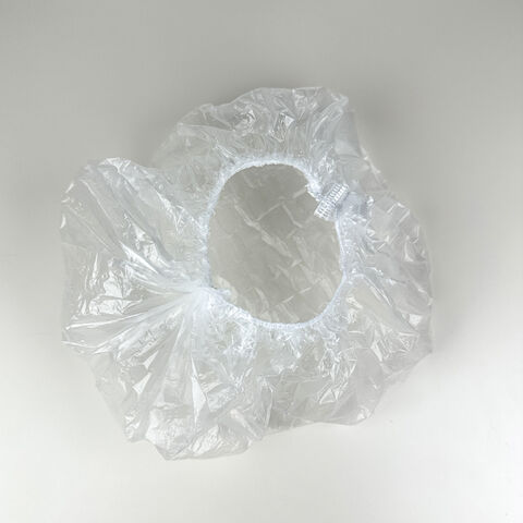 10 Pièces Bonnets de Douche Jetables, Bonnets de Cheveux en Plastique Transparent, Bonnets de Bain Épais et Imperméables pour Soin des Cheveux, Nettoyage pour Voyage à Domicile