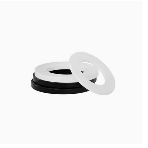 Rondelle Plate PA66, 22mm diamètre extérieur x 10mm diamètre intérieur x 2.4mm épaisseur, Nylon Blanc Noir - Rondelle Plastique