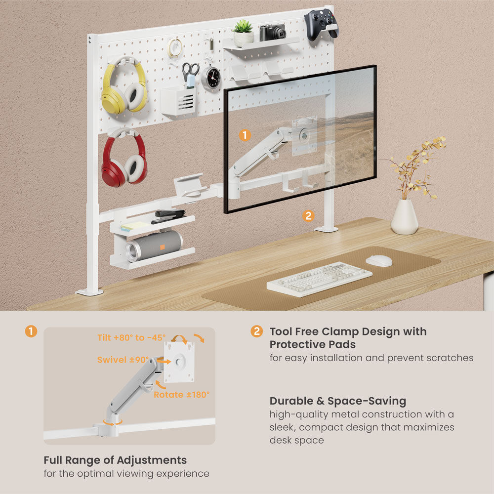 Multiple Computer Stack Shelf Clamp On Desktop Storage Multi-purpose Shelf Rack Display Office Home ...