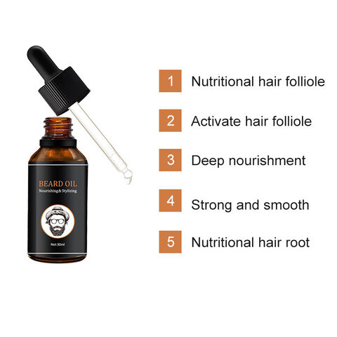 Aceite para barba 30ml cuidado aceite esencial Aceite para barba doble nutrición esencia para barba venta al por mayor