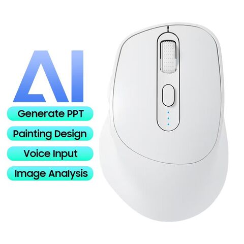 Souris Bluetooth sans fil intelligente avec saisie vocale IA, traduction Internet et recherche