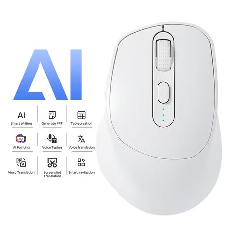 Souris Bluetooth sans fil intelligente avec saisie vocale IA, traduction Internet et recherche