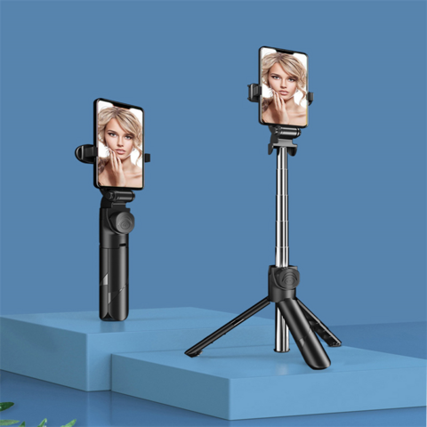 Palo Selfie Ligero Compatible con Bluetooth Soporte para Teléfono Móvil Mango Retráctil Soporte para Selfies