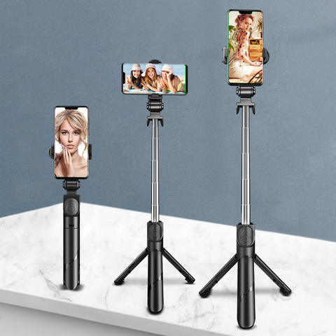 Palo Selfie Ligero Compatible con Bluetooth Soporte para Teléfono Móvil Mango Retráctil Soporte para Selfies