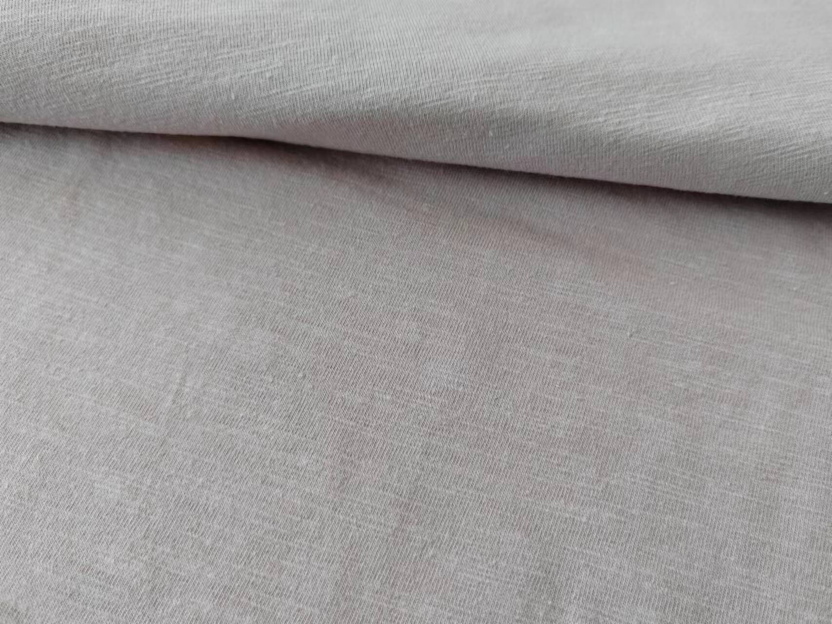 Cotton Spandex Slub Single Jersey For Spring/summer T shirt Tops