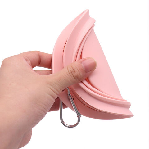 Gamelle Pliable pour Chien, Bol Alimentaire/Abreuvoir Portable pour Animaux de Compagnie, Idéal pour les Promenades, les Parcs et les Voyages avec 2 Mousquetons