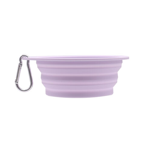 Gamelle Pliable pour Chien, Bol Alimentaire/Abreuvoir Portable pour Animaux de Compagnie, Idéal pour les Promenades, les Parcs et les Voyages avec 2 Mousquetons