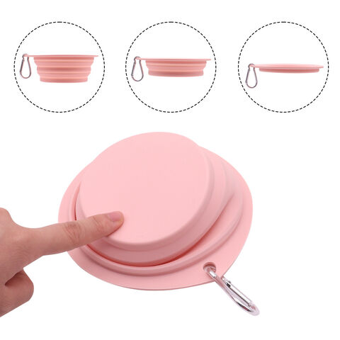 Gamelle Pliable pour Chien, Bol Alimentaire/Abreuvoir Portable pour Animaux de Compagnie, Idéal pour les Promenades, les Parcs et les Voyages avec 2 Mousquetons