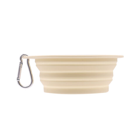 Gamelle Pliable pour Chien, Bol Alimentaire/Abreuvoir Portable pour Animaux de Compagnie, Idéal pour les Promenades, les Parcs et les Voyages avec 2 Mousquetons