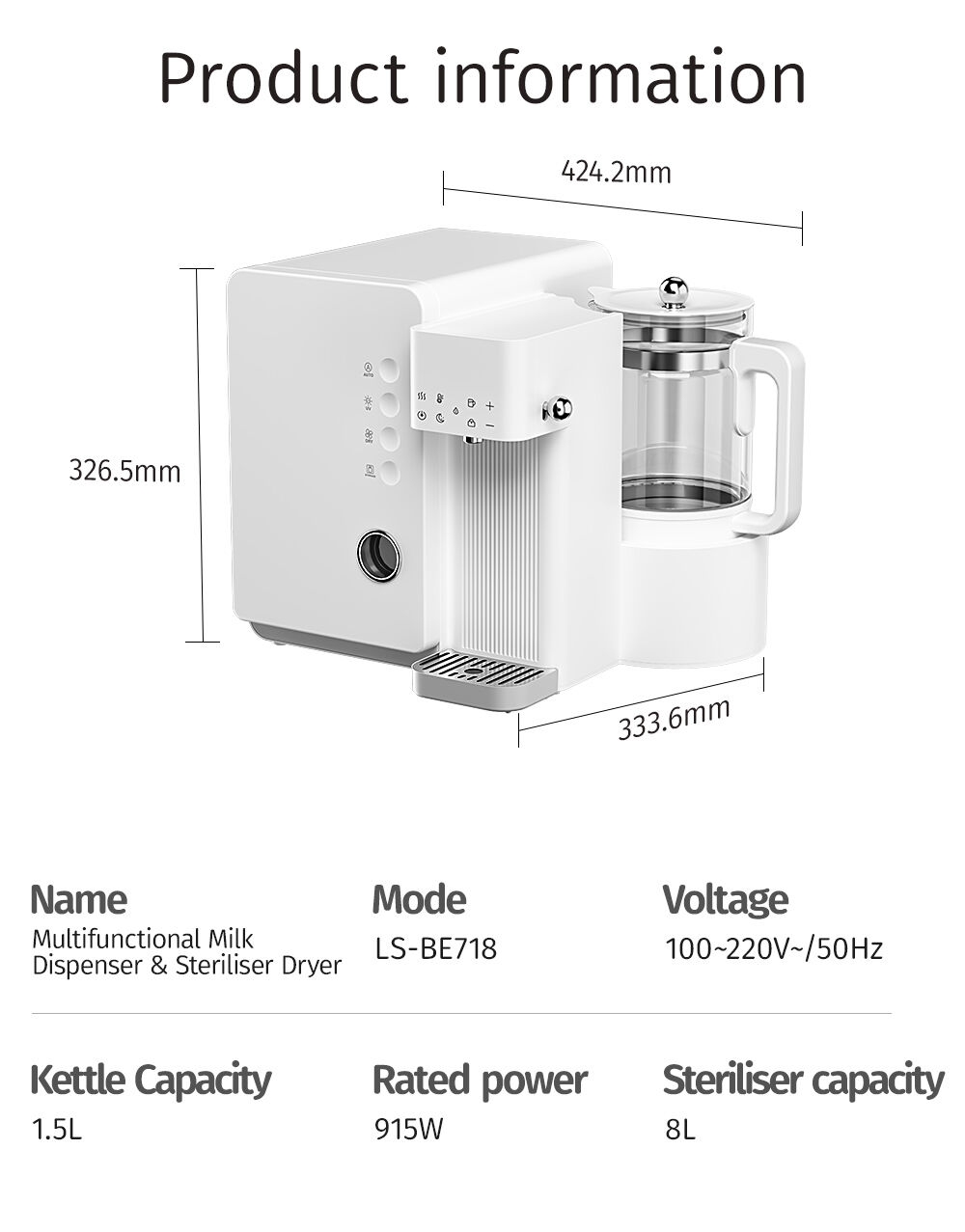 Factory Direct High Quality China Wholesale All-in-one 1500ml Kettle ...