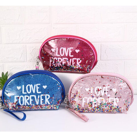 Tas Kosmetik Wanita, Organizer Makeup, Tas Perlengkapan Mandi Travel, Tas Kosmetik PVC Mengkilap