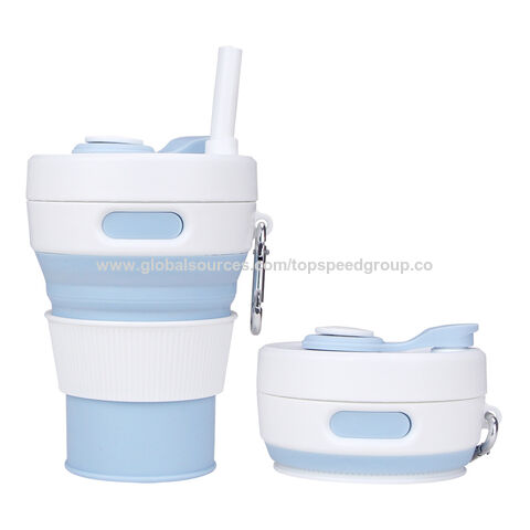 Vaso de agua de silicona plegable portátil de gran venta, hervidor de viaje deportivo portátil OEM