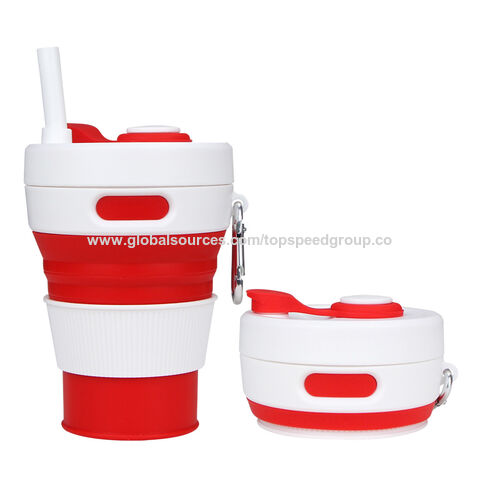 Vaso de agua de silicona plegable portátil de gran venta, hervidor de viaje deportivo portátil OEM