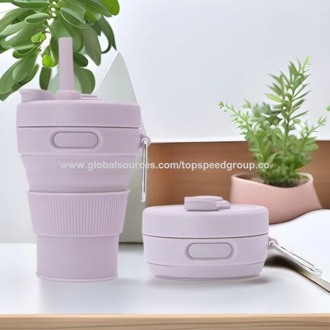 Vaso de agua de silicona plegable portátil de gran venta, hervidor de viaje deportivo portátil OEM