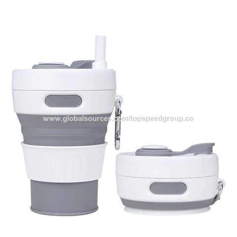 Vaso de agua de silicona plegable portátil de gran venta, hervidor de viaje deportivo portátil OEM