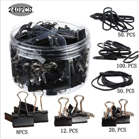 Set Campuran Klip Kertas Logam, Karet Gelang, Pembatas Buku, Klip Binder File, dan Aksesori - Pemasok Perlengkapan Kantor