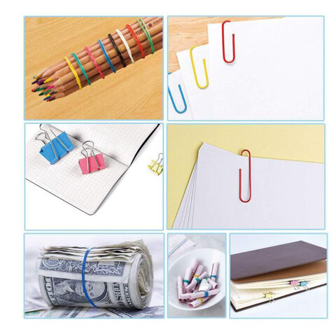 Set Campuran Klip Kertas Logam, Karet Gelang, Pembatas Buku, Klip Binder File, dan Aksesori - Pemasok Perlengkapan Kantor