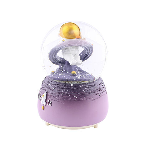 Bola de nieve astronauta, caja de música, globo de agua, regalo de cumpleaños para niños, adornos de escritorio creativos