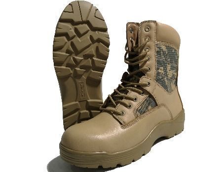 Compre Botas Militares De Desierto Color Khaki, De Cuero Genuino
