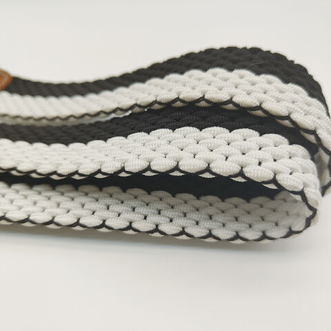 Ceinture élastique haute ceinture élastique noir et blanc