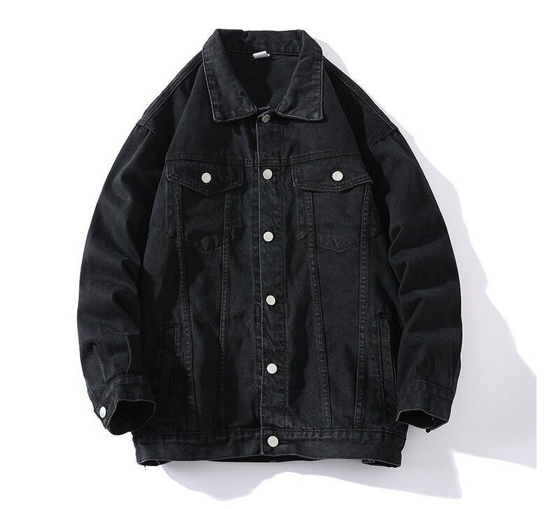 Fashion 2025 Spring Men Top Cool Black Blue Denim Jean