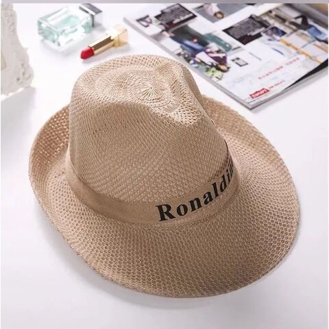 Topi Jerami Panama Musim Panas Pria, Topi Jazz Gentleman
