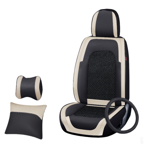 Housse de siège avant de voiture universelle, imperméable, haut de gamme, écologique, compatible airbag, vente directe d'usine en Chine avec appui-tête - VENTE CHAUDE !