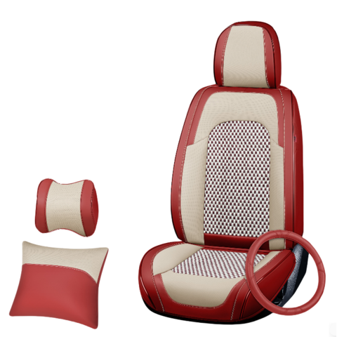 Housse de siège avant de voiture universelle, imperméable, haut de gamme, écologique, compatible airbag, vente directe d'usine en Chine avec appui-tête - VENTE CHAUDE !