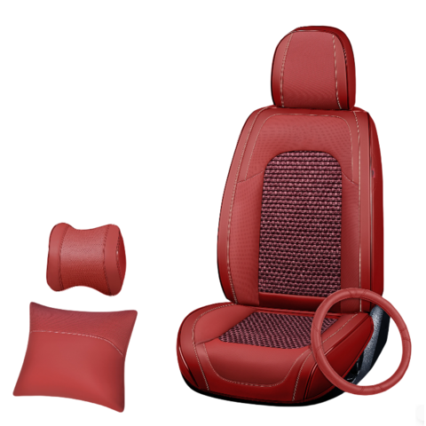 Housse de siège avant de voiture universelle, imperméable, haut de gamme, écologique, compatible airbag, vente directe d'usine en Chine avec appui-tête - VENTE CHAUDE !