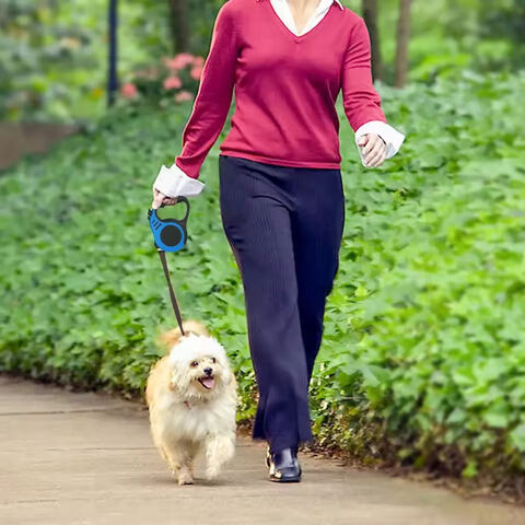Correa retráctil automática y duradera de nailon personalizada para perros, ideal para viajes al aire libre, paseos y senderismo