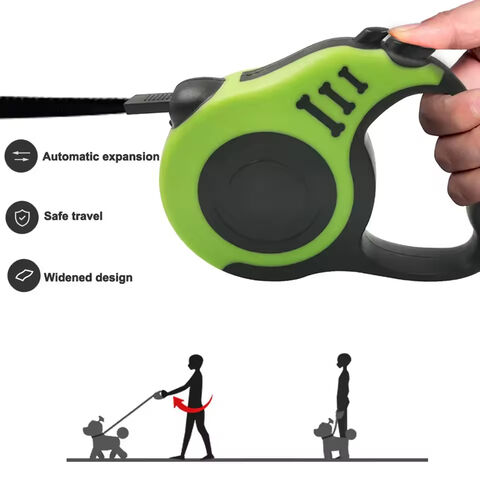 Correa retráctil automática y duradera de nailon personalizada para perros, ideal para viajes al aire libre, paseos y senderismo