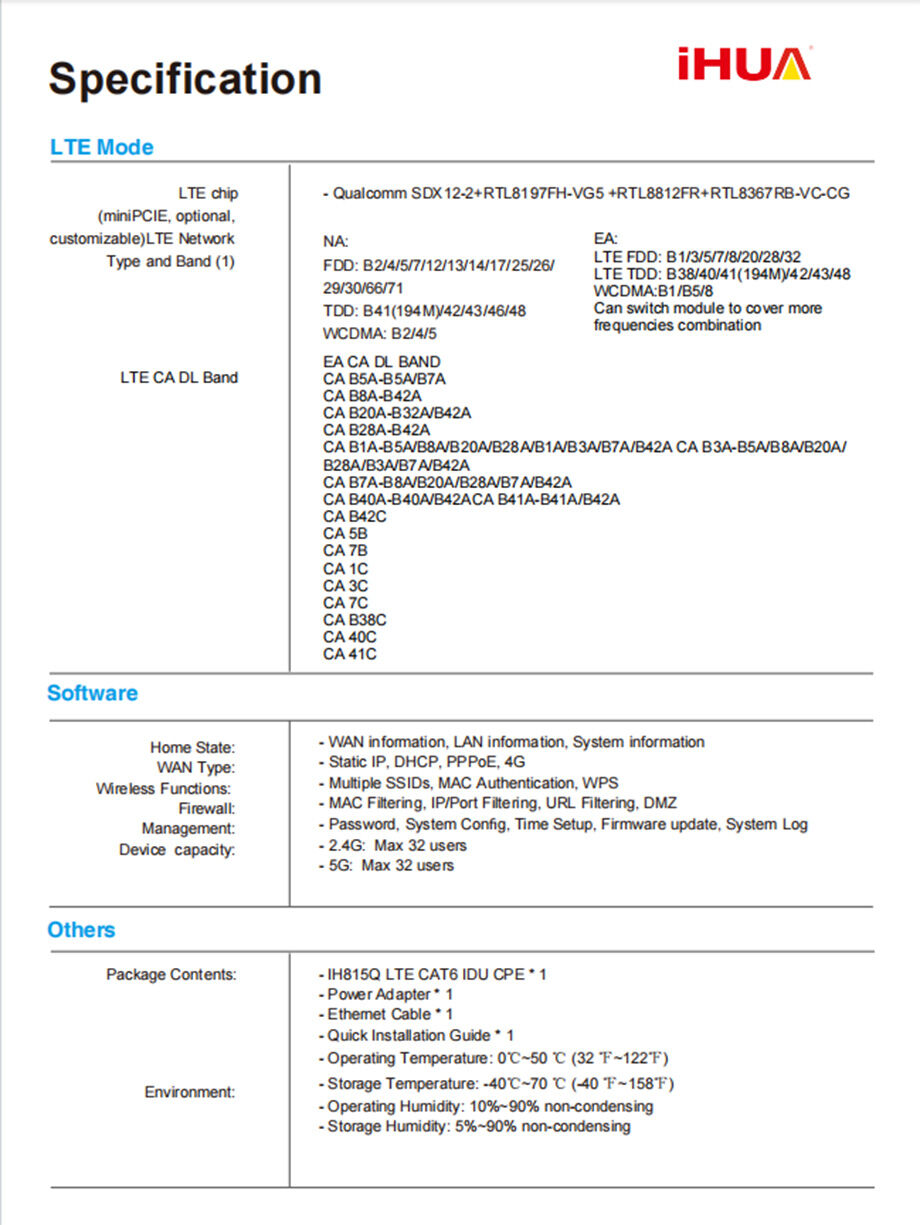 Network Router Specifications 2025 4g Cat6 Ac1200 Wireless Dual Band Gigabit Router Sim Card Battery ...