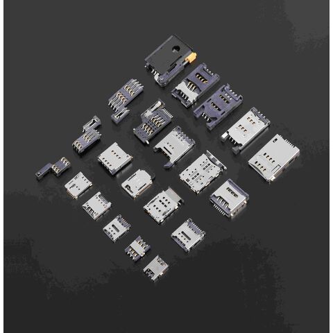 موصل بطاقة Micro SD بـ 8 سنون من نوع المفصلة H1.20 مم مع موصلات بطاقة الذاكرة