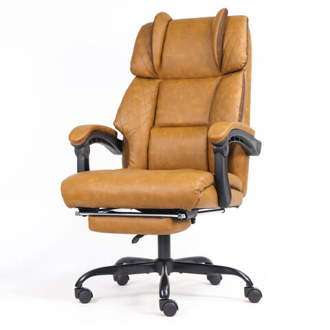 Ergonomischer Bürostuhl 2024 Modern Ergonomischer Lift-Stuhl China Hohe Rückenlehne Ergonomischer Drehsessel Liege Computer braun