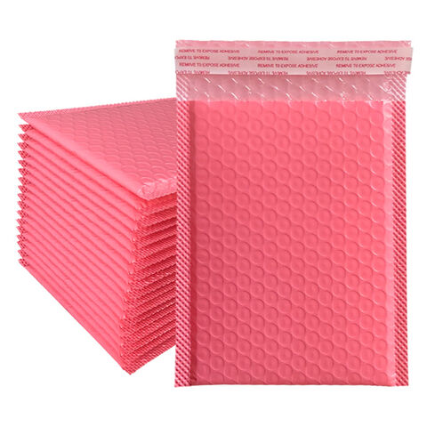 Stock OEM Ecológico Negro Rosa Personalizar Sobres Acolchados de Burbujas a Prueba de Roturas para Envío con Bolsas de Aire Adhesivas Fuertes