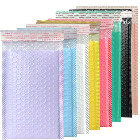 Stock OEM Ecológico Negro Rosa Personalizar Sobres Acolchados de Burbujas a Prueba de Roturas para Envío con Bolsas de Aire Adhesivas Fuertes
