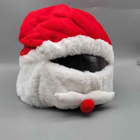Funda de Casco Navideño para Motocicleta, Felpa, Diseño de Dibujos Animados, Protección