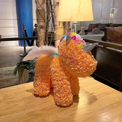 Einhorn Engelsflügel Geburtstags- Valentinstagsgeschenk Ornament Rosenbär
