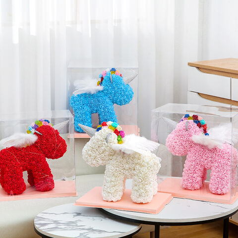 Einhorn Engelsflügel Geburtstags- Valentinstagsgeschenk Ornament Rosenbär