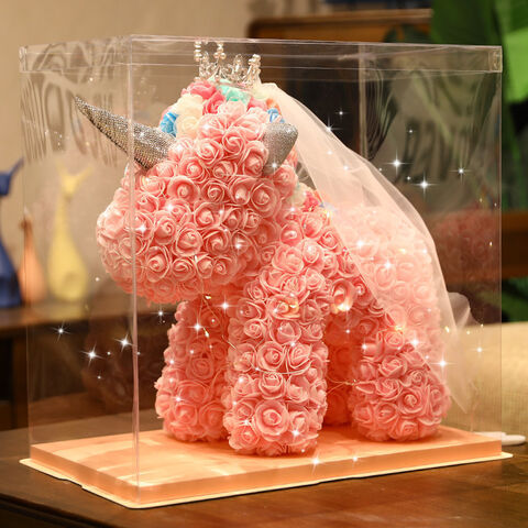 Einhorn Engelsflügel Geburtstags- Valentinstagsgeschenk Ornament Rosenbär