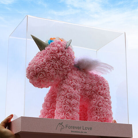 Einhorn Engelsflügel Geburtstags- Valentinstagsgeschenk Ornament Rosenbär