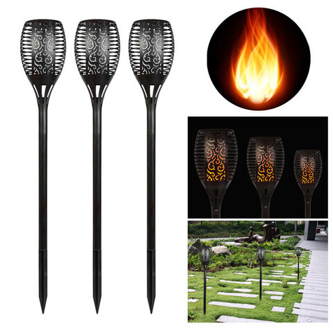 Luz Solar de Llama para Jardín Exterior, Iluminación Decorativa para Paisajes