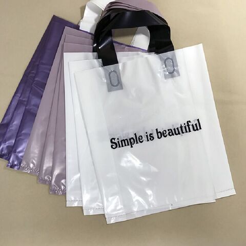 Sacs de courses personnalisés de haute qualité avec logo coloré pour centres commerciaux (sac en plastique avec poignée logo) sacs fourre-tout pour vêtements