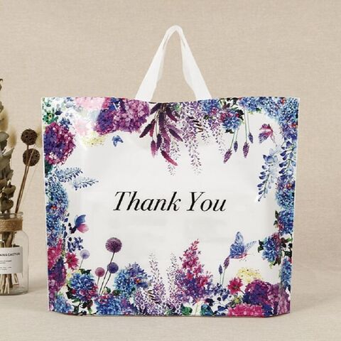 Sacs de courses personnalisés de haute qualité avec logo coloré pour centres commerciaux (sac en plastique avec poignée logo) sacs fourre-tout pour vêtements