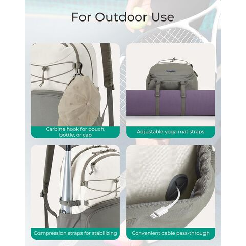 Gym Backpack with Shoes Compartment, Travel Backpack for Men Women, Stylish Workout Sport Bag for Yoga, Casual Weekender Carry