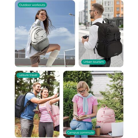 Gym Backpack with Shoes Compartment, Travel Backpack for Men Women, Stylish Workout Sport Bag for Yoga, Casual Weekender Carry