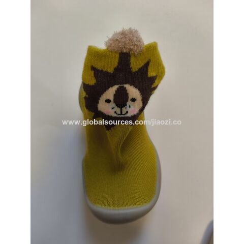 Sapatos de bebê, meias de algodão, conjunto de meias e sapatos, meias para menino, padrão jacquard, design de malha