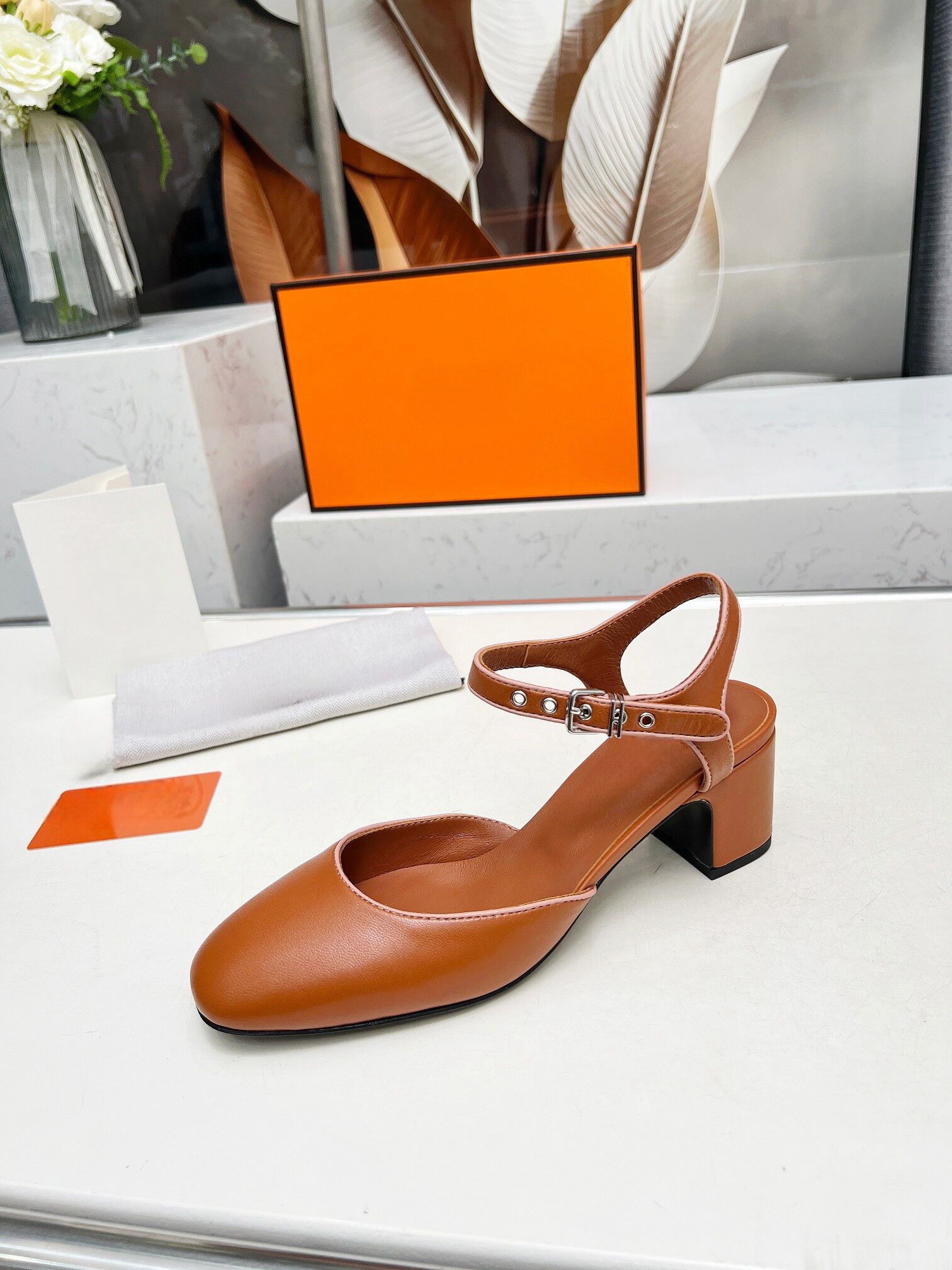 VT High Heeled Sandals Russet Sheepskin 292837