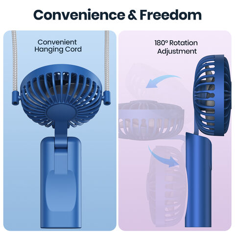 K38 2025 Nouveau Mini Ventilateur USB Portable Sans Fil 5000mAh Haute Capacité Silencieux Grand Vent Ventilateur Pliable